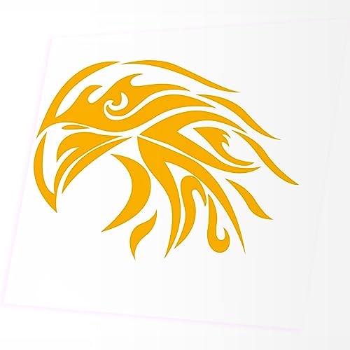 JINTORA klistermärke - bildekal - örn - 114 x 89 mm - JDM - Die Cut - bil - fönster - bärbar dator - gul