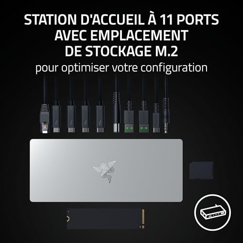 Razer Thunderbolt 5 Dock Mercury - vue 5