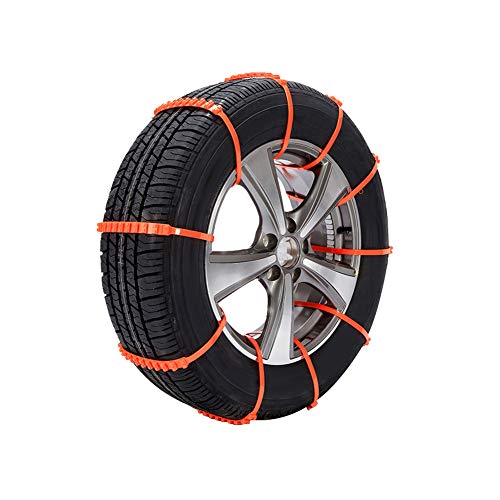 Tire Traction Chain Device for Snow, Mud and Sand Emergency Snap Buckle Devices for Passenger Cars Trucks SUV 10pcs