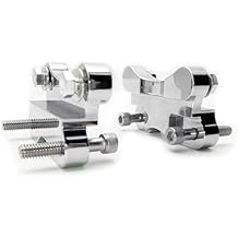 AfterMokit Front Fender Risers 2 3/4 inch Mounting Hole Center Fender to fork Adapter for Harley Softail FLSTC FLSTF 1991-2017 FLSTN 1993-1996 2005-2017 with 21 inch Wheel Chrome Fender Relocation kit