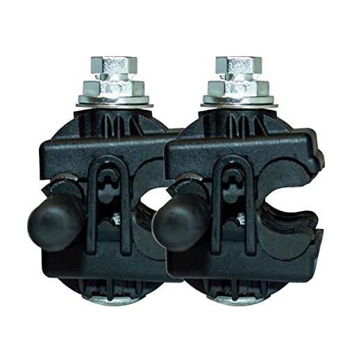 Pack 2 Conectores de perforación aéreo para conexiones de cables con corriente sin peligro al contacto eléctrico. Entrada de 6/150 y salida de 4/35