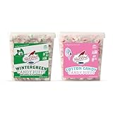 Red Bird Wintergreen and Cotton Candy Puffs, 52 oz Tubs Bundle, Individually Wrapped Breath Mints, Kosher, Gluten-Free Candy Great For Parties, Events, Gifting, Office, Church, and Restaurants