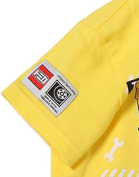 Amazon トミカコラボ働く車tシャツ 黄 1 Tシャツ カットソー 通販