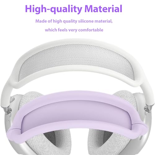 3 in 1 Silicone Case Cover for AirPods Max 2/ AirPods Max Headphones, Anti-Scratch Ear Pad/Ear Cups/Headband for AirPod Max, Accessories Silicone Protector for Apple AirPods Max (Purple) by TUNYINSH - Image 5