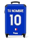 NoBoringSuitcases.com Maletas de Viaje Cabina, Maleta Cabina, Maletas de Viaje, Trolley, Maleta de Mano, Maleta Personalizado (Eurocopa 2024 - Uniforme Local Francia - Azul, 55x40x20 cm)