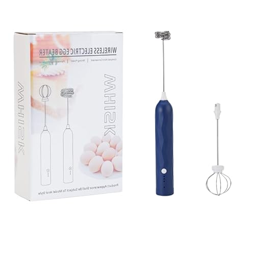 Eiuuiojミルクコーヒーミルク泡立て器ベーキング用品多機能クリーム卵ワイヤレス電動泡立て器 (ブルー)