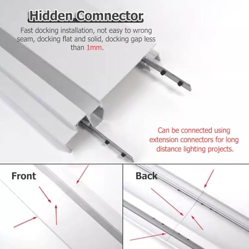 Difusor de canal LED para iluminación de acento en techos del hogar 4