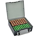 FULLCASE Battery Storage Organizer Holder Holds 72 AA AAA Batteries, Box Cases Garage Container, Home Drawer Organization Dispenser (Case Only) (Brown, Case Only)