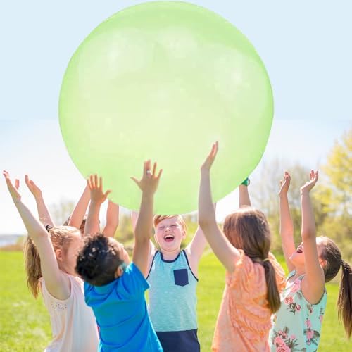 Inflatable Water Bubble Ball 47in Balloon Sports & Outdoor Play Toys Beach Kids Balloons Summer Fun Games for Adults & Children Outside Large Green