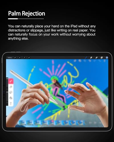 Image of KINGONE iPad Pencil 4th, Stylus Apple Pencil for iPad 2025-2018 with Palm Rejection Compatible with Apple iPad 11th /10 /9 /8 /7 /6th, iPad Air M3 /M2 /5 /4 /3, iPad Pro M4 /11 /12.9 inch /13 inch, iPad mini 6th /5th Gen