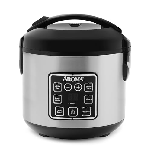 Comparison: Best Rice Cooker For Oatmeal 9 AROMA® 8-Cup (Cooked) / 2 Qt. Digital Rice & Grain Multicooker, Durable Nonstick Inner Pot, Oatmeal, Steam, White & Brown Rice, Keep Warm