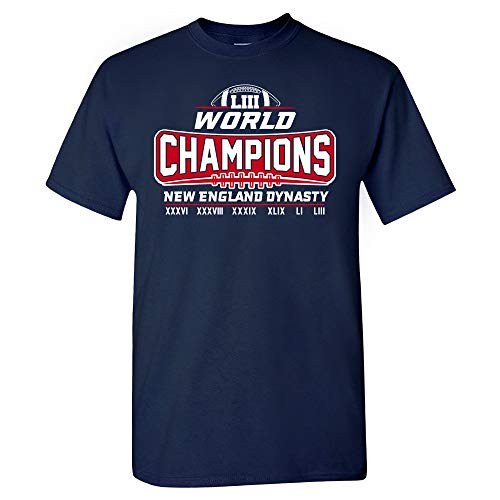 New England Dynasty World Champions Shirt (3XL) Navy
