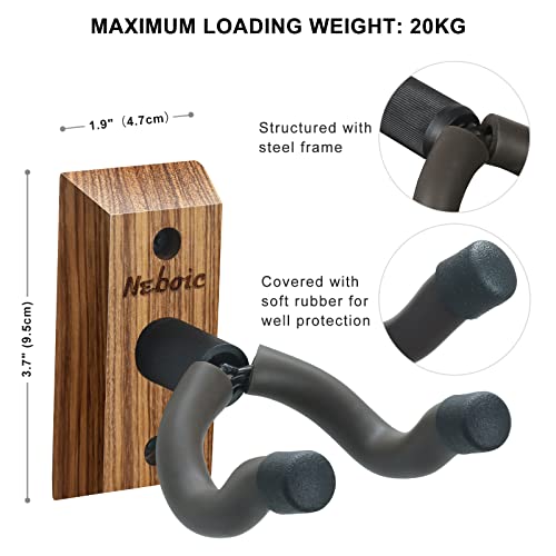 Neboic Lot de 3 Support mural pour guitare, Support de guitare rembourré doux, base en bois dur, Accroche Support… - Les Beatles, Paul McCartney, John Lennon, RIngo Starr, George Harrison Neboic Lot de 3 Support mural pour guitare, Support de guitare rembourré doux, base en bois dur, Accroche Support… – Image 4