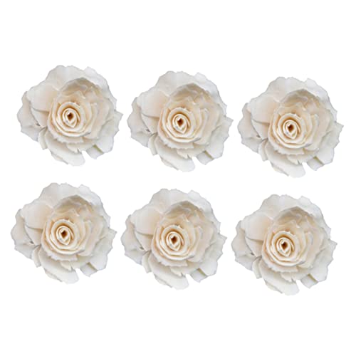 6 difusores de aroma de ratán natural con flores secas