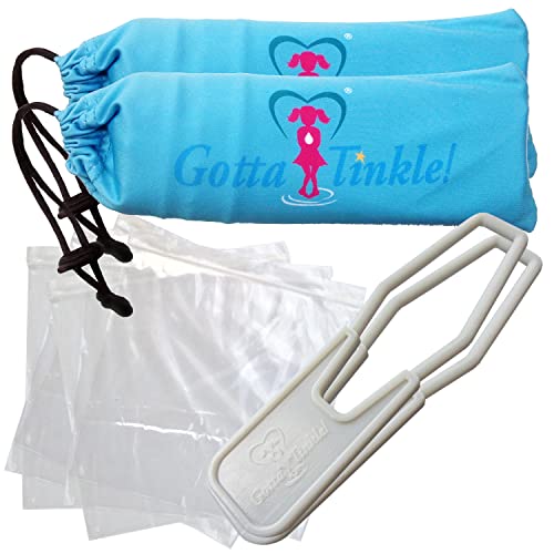 Gotta Tinkle! Portable Reusable Female Urination Device (Teal & Teal)