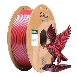eSUN シルクマジック PLA フィラメント 1.75mm デュアルカラー 1kg ブラックレッド