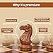Royal Chess Mall Professional Staunton Chess Pieces Only Chess Set, Golden Rosewood and Boxwood Wooden Chess Set, 4.1-in King, Tournament Chess Set, Weighted Chess Pieces (3.4 lbs)