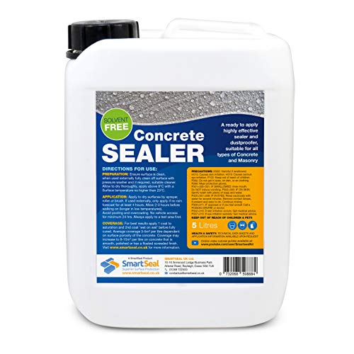 Smartseal Concrete Dustproofer - Premium 5L Sealer for Surfaces Easy to Apply, Red, 5 Litre