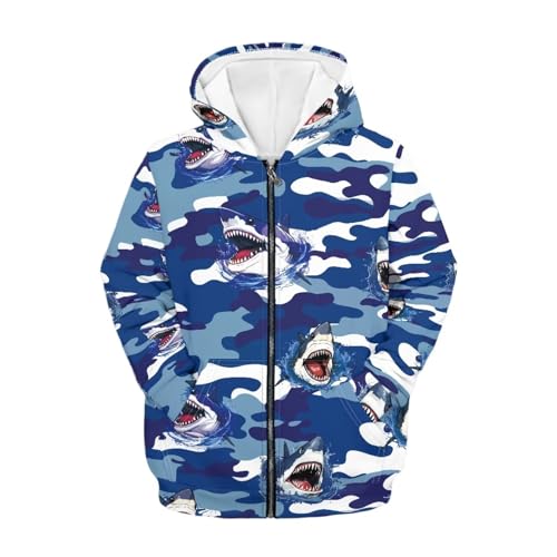 Kids Boys Girls Zip Up Hoodie 3D Printed Hooded Sweatshirt Hoody Coat with Pocket 6-16 Years2