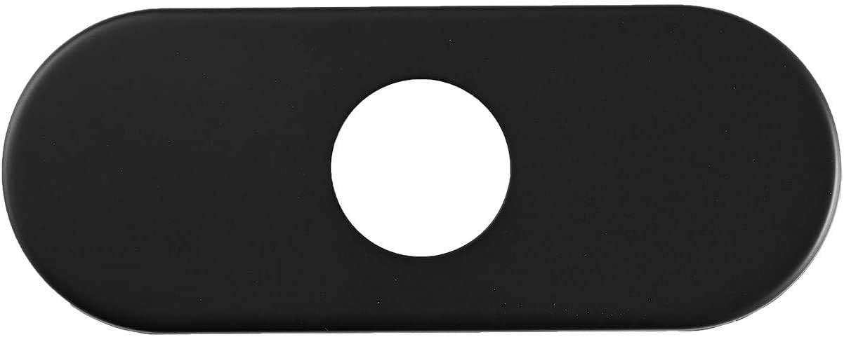 Wovier Faucet Plate,Brushed Gold Sink Hole Cover Plate, 6" Circular Escutcheon Plate 304 Stainless Steel Deck Plate for 1 or 3 Hole Bathroom or Kitchen Sink Faucet Mixer Tap