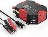 Protección múltiple: 2 fusibles externos de 30 A agregados para un uso seguro, protección total y apagado automático para evitar que el electrodoméstico y el automóvil se sobrecalienten, se sobrecarguen, tengan poca carga, cortocircuitos, bajo voltaje y sobrevoltaje. (Aplicado para un automóvil de 12 V pero no de 24 V) )