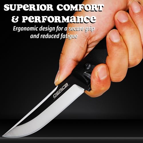 Oerla Fixed Blade Knife - Small Field Camping Knife With G10 Handle Waist Clip Edc Kydex Sheath - Full Tang High Carbon Stainless Steel 3.46 Inch Blade - Horizontal Or Vertical Carry For Camping, Hiking, Bushcraft, Adventure, Hunting, And Riders #TOP3