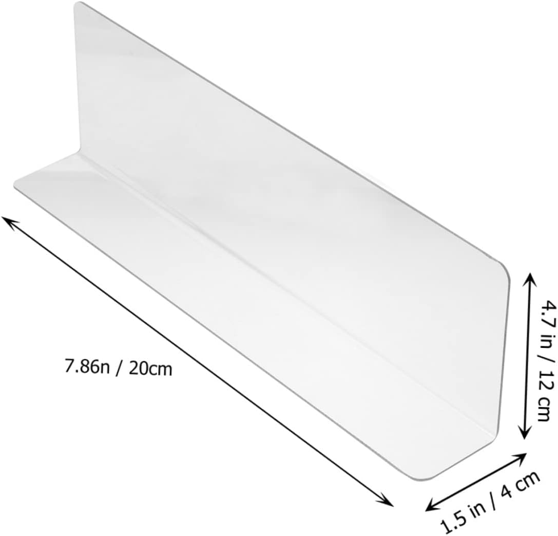 20Pcs Plastic Shelf Dividers Shelf Separators for Supermarket Cabinets Shaped Organizers for Closet Kitchen and Pantry Storage