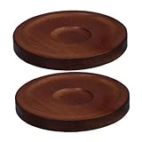 iplusmile Set di sottobicchieri rotanti in legno per bicchieri da Whisky antiscivolo e durevole, accessorio per bar, versatile ed elegante, per protezione da tavolo