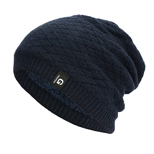 Gorra de punto suave para hombre y mujer, marine, Talla única