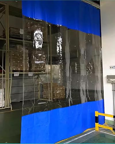 Tenda divisoria Impermeabile Extra Larga per Garage e pergolato Esterno - Pannello divisorio Trasparente a Scorrimento rapido (100x210 cm / 3,2x6,8 Piedi)