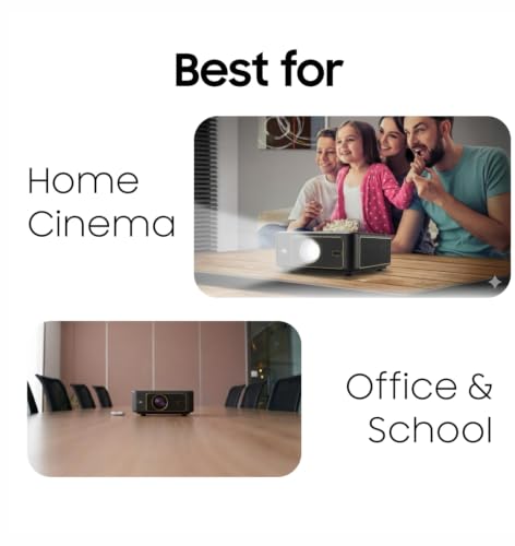 Image of Ray Gold Play Smart Projector with Google TV | 4300 ANSI Lumens and 15000 LED Lumens | 4K Supported | Electric Focus | Auto Keystone | Dual Band WiFi | Bluetooth | Home Theatre Projector