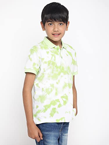 Image of Li'l Tomatoes Boys Cotton Pique Polo T-Shirt | Printed Half Sleeve Casual Summer Wear | Soft & Breathable Fabric | 7-16 Years