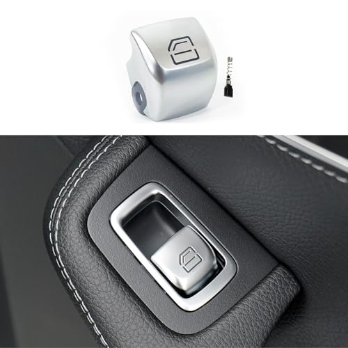 Y-QIPED Window Switch Button Covers for Mercedes Benz C E GLC Class, Passenger Side Window Glass Lift Switch for W205 C 2015-2021, W253 GLC 2016-2022, W213 E 2017-2020