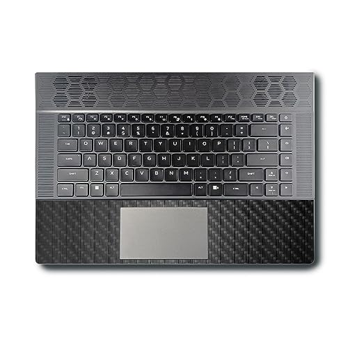 Image of MightySkins Carbon Fiber Skin Compatible with Alienware X16 R1 (2023) Full Wrap Kit - Black Wood | Protective, Durable Textured Carbon Fiber Finish | Easy to Apply & Change Styles | Made in The USA