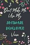  Software Developer Notebook: Lined Blank Notebook Journal for Software Developer to Write in