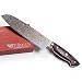 Eagle U-Grip - Nóż Santoku 18 cm - Pełna stal damasceńska 108 warstw / Rękojeści: G10 czarno-czerwono-białe