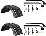 2 + 2, Buyers Products (2) 8590196-x2 Polymer Fenders and (2) 8591000-x2 Mounting Brackets. Fits Trucks with 18" to 19.5" Dual Rear Wheels.