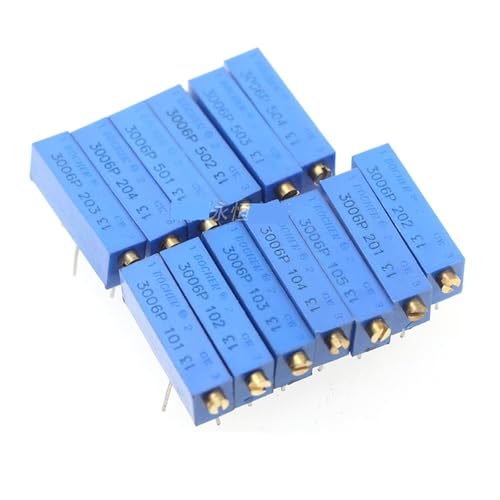 Potentiomètres réglables 3006P cermet multitours de 1K à 1M ohms