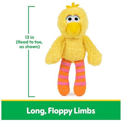 GUND Sesame Street Official Big Bird Take Along Buddy Plush, Premium Plush Toy for Ages 1 & Up, Yellow, 13” by GUND - Image 3