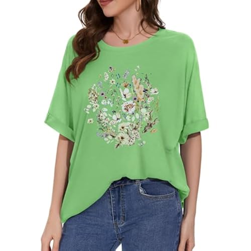 Oversized Tshirts for Women Summer Graphic Short Sleeve Tops Casual Shirts