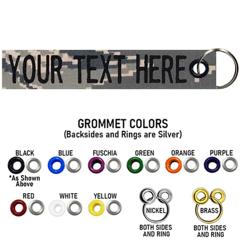 Custom Double Sided Grommeted Crate/Luggage Tags, Over 50 Fabrics, Made of Name Tape Material