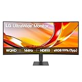 LG UltraWide Monitor 34U620B-B: Curved UWQHD 1440p VA 86.4 cm, 144Hz, 5ms GtG, HDR10, FreeSync Premium, Has Display, Reader Mode & Flicker Safe, Smart Energy Saving, DP 1.4, HDMI, Schwarz