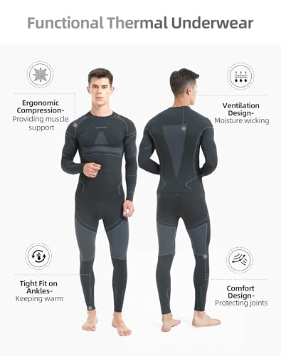 NOOYME Thermal Underwear Long Johns for Men - Long Underwear Base Layer for Cold Weather2