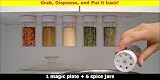 Magic Spicer 6 jars (self-sealing magnetic spice rack with spice jars)