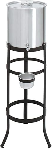 Miniatura 1 de Depósito de agua bendita para iglesia y soporte de 11 a 18 pulgadas