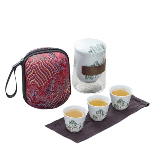 Service à thé Kung Fu de voyage portable en porcelaine blanche avec tasses