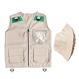 Traje De Explorador Para Niños, Traje De Explorador Con Sombrero, Chaleco Cargo Y Sombrero Para Niños, Juguetes Exploración Naturaleza, Para Excursiones Safari Senderismo Aventuras De 3 A 10