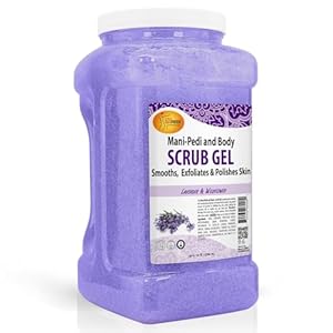 SPA REDI – Exfoliating Scrub Pumice Gel, Lavender and Wildflower, 128 Oz – Manicure, Pedicure and Body Exfoliator Infused with Hyaluronic Acid, Amino Acids, Panthenol and Comfrey Extract
