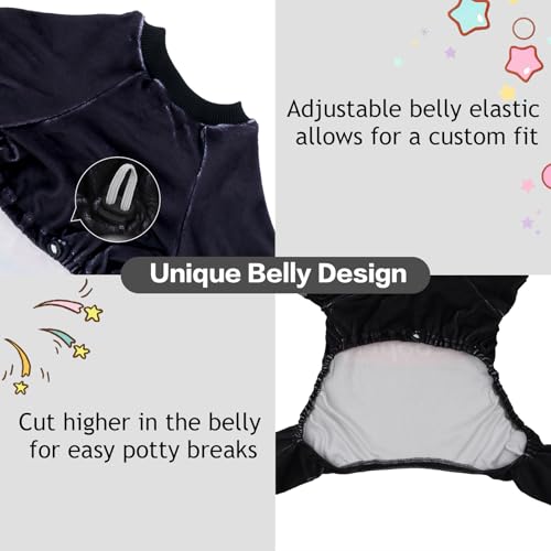 Image of CuteBone Soft & Stretchy Dog Pajamas Hey Cooper - Cozy Pet Jammies Breathable Jumpsuit for Small Dogs - All-Season Comfy Outfit Easy-On Pullover Design - Keeps Pets Warm & Comfortable P337L