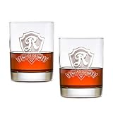 Engraved Whiskey, Scotch, Bourbon Glasses SET OF 2 (M30)